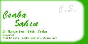 csaba sahin business card